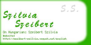 szilvia szeibert business card